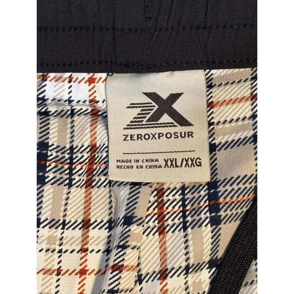 Zeroxposur Lined Stretch Pants Men's XXL Black Elastic Waistband Side Zip Pocket - Picture 4 of 11